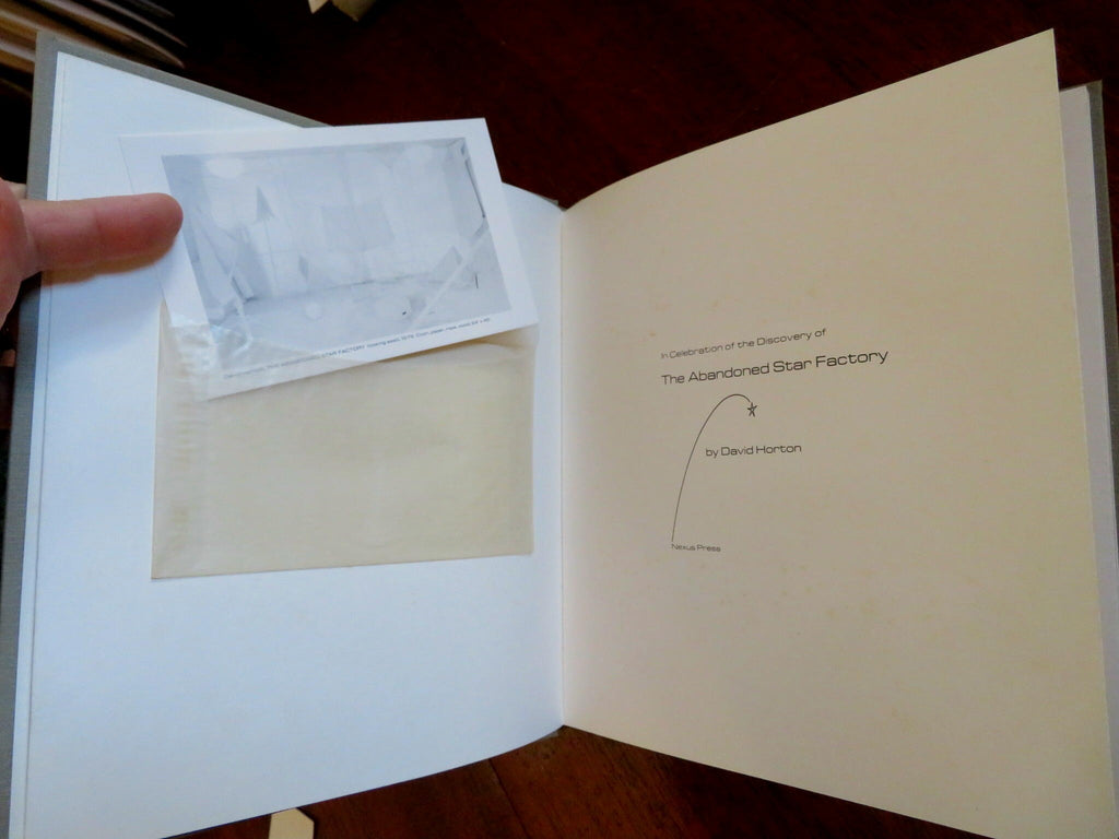 David Horton 1982 Abandoned Star Factory Art Exhibition signed illustrated book