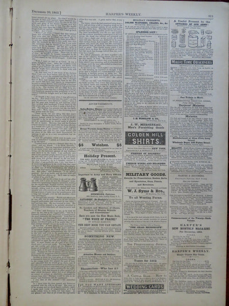 Sioux Uprising Fredericksburg Harper's Civil War newspaper 1862 comple ...