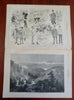 German Characters Christmas Grand Teton Idaho Harper's newspaper 1882 issue