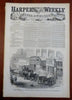 Opium Den Death Cartoon SF Gold Digging Harper's newspaper 1858 complete issue