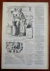 Opium Den Death Cartoon SF Gold Digging Harper's newspaper 1858 complete issue