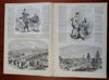 Opium Den Death Cartoon SF Gold Digging Harper's newspaper 1858 complete issue
