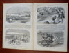 Opium Den Death Cartoon SF Gold Digging Harper's newspaper 1858 complete issue