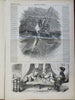 Opium Den Death Cartoon SF Gold Digging Harper's newspaper 1858 complete issue