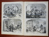 Winslow Homer x 4 Thanksgiving Scenes Harper's newspaper 1858 complete issue