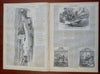 Winslow Homer x2 Newport Bathing Picnic Harper's newspaper 1858 complete issue