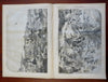 Winslow Homer x2 Newport Bathing Picnic Harper's newspaper 1858 complete issue