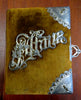 Family Portraits Photo Album c. 1870's decorative family metal letters & clasps