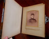 Family Portraits Photo Album c. 1870's decorative family metal letters & clasps