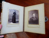 Family Portraits Photo Album c. 1870's decorative family metal letters & clasps