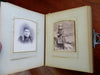 Family Portraits Photo Album c. 1870's decorative family metal letters & clasps
