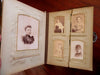 Family Portraits Photo Album c. 1870's decorative family metal letters & clasps