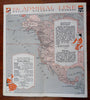 Admiral Line West Coast Ocean Travel c. 1922 illustrated tourist brochure w/ map