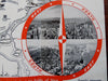 Manhattan Cartoon Pictorial Map Empire State Building c. 1940 tourist brochure