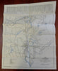 Concord New Hampshire City Plan 1929 Evans large folding tourist map