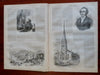 Salt Lake City Early Bird's Eye View Harper's newspaper 1858 complete issue