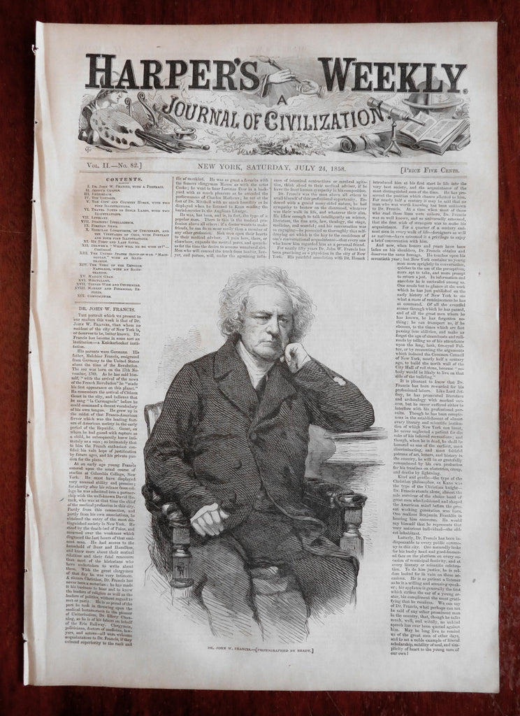Gold Hunting Cartoons Holy Land Travel Harper's newspaper 1858 complete issue