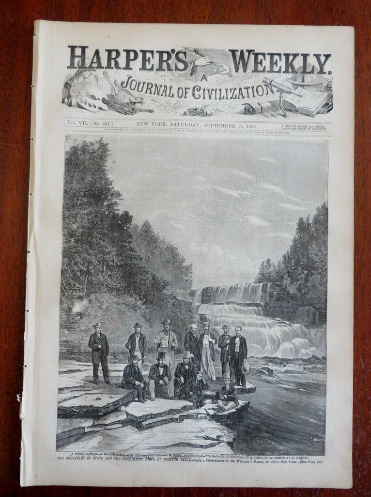 Thomas Nast Southern Exiles Harper's Civil War newspaper 1863 complete issue
