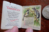 Colgate Perfumers Pocket Calendar 1900 bird illustrations miniature promo book