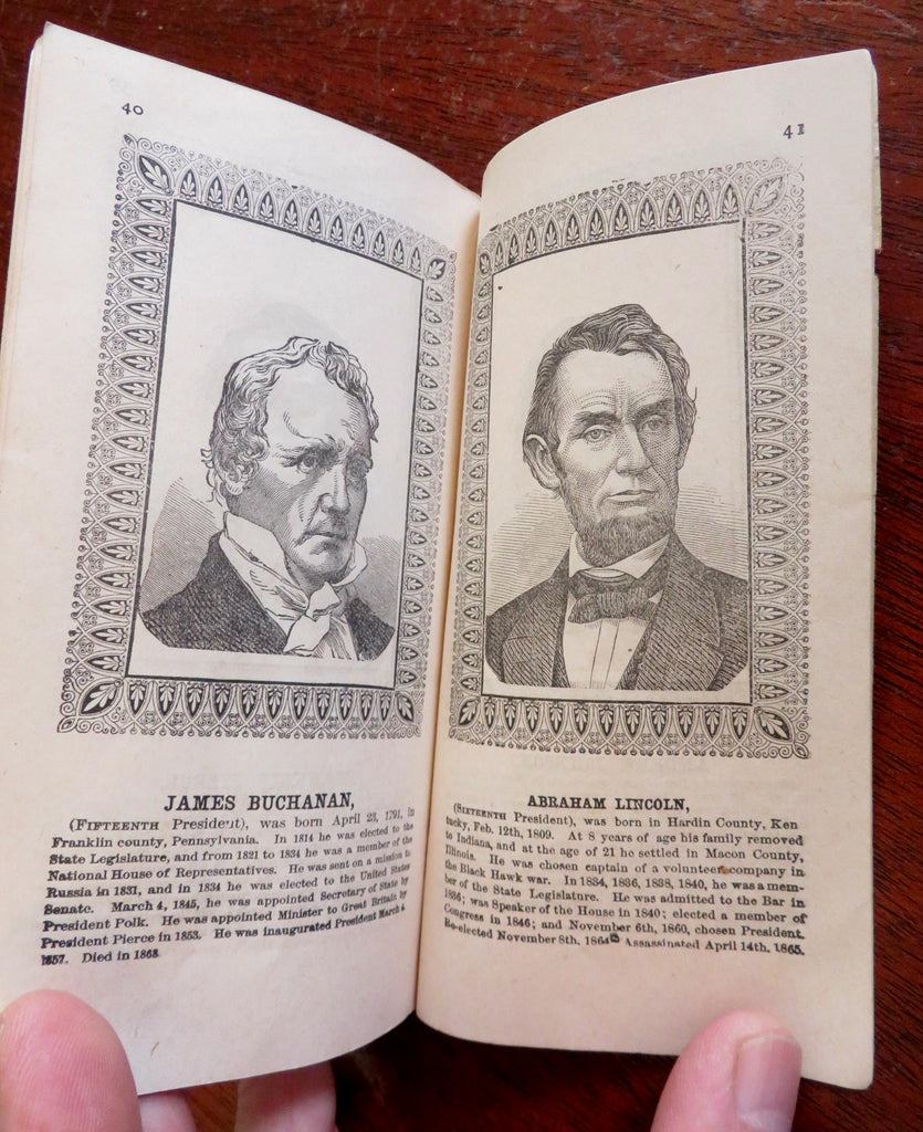 Tunison County Finder & Presidential Portraits c. 1891 illustrated booklet