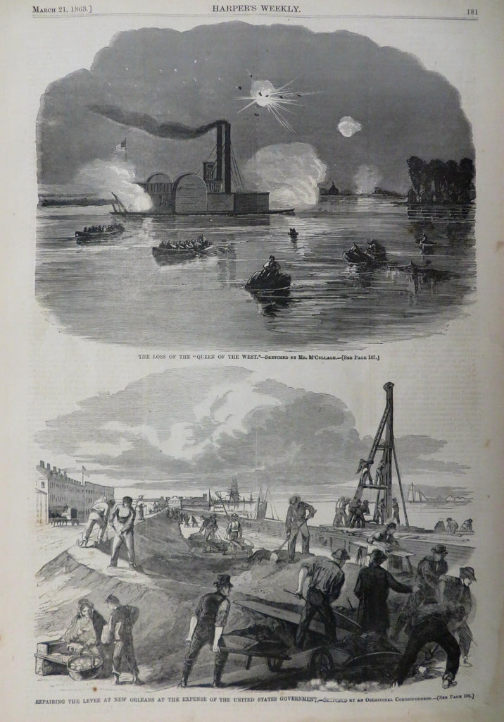 Rebel Prisoners Gold Panic Harper's Civil War newspaper 1863 complete issue