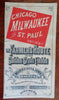 Dakota harvest scene Chicago Milwaukee & St. Paul Railway 1870s advertising card