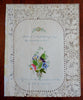 Lover's Keepsake Valentine Floral Print c. 1850's-60's Mansell hand created