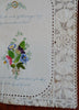 Lover's Keepsake Valentine Floral Print c. 1850's-60's Mansell hand created