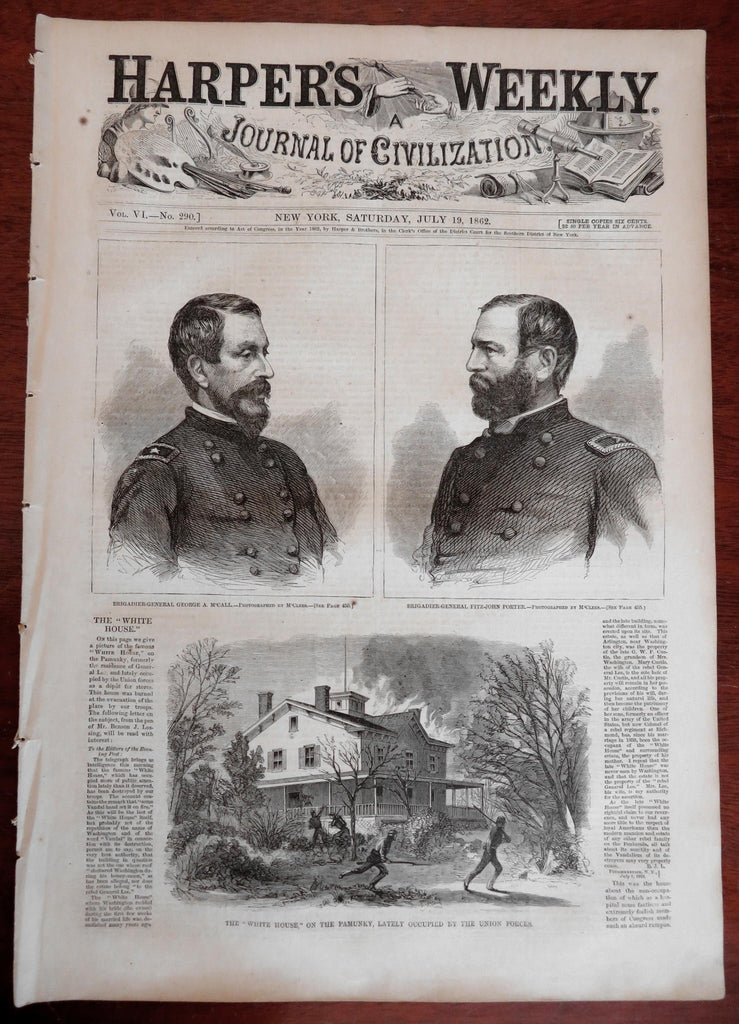 Chickahominy Swamp Pickets Harper's Civil War newspaper 1862 complete issue