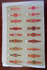 Cigar Labels samples sheet c. 1890's Advertising Logos 36 examples