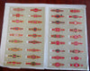 Cigar Labels samples sheet c. 1890's Advertising Logos 36 examples