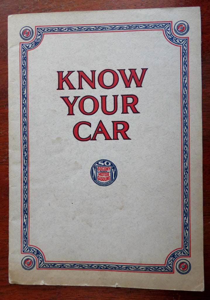 Standard Oil Promo Know Your Car 1928 illustrated advertising book