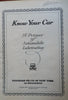Standard Oil Promo Know Your Car 1928 illustrated advertising book