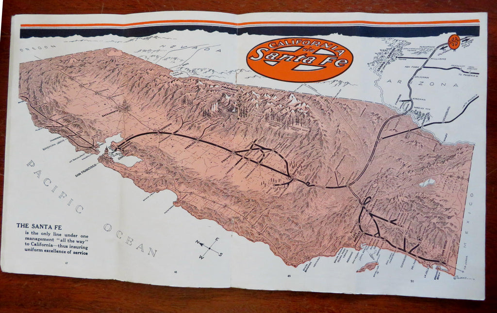 California Picture Book Travel Guide 1925 illustrated tourist brochure w/ map