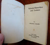 Abraham Lincoln Select Speeches & Letters c. 1900 small leather book