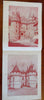 France Chateaux of the Loire Valley Castle 1950's souvenir 3-D book w/ glasses