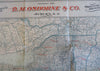 Agricultural Equipment Advertising map 1894 D.M. Osbourne merchant brochure