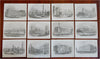 London British Buildings Whitehall Parliament Westminster 1860's Lot x 12 prints