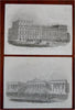 London British Buildings Whitehall Parliament Westminster 1860's Lot x 12 prints