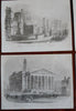 London British Buildings Whitehall Parliament Westminster 1860's Lot x 12 prints