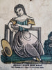 Helen of Troy Her Rose 1840's juvenile wood engraved print hand color