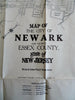 Newark New Jersey Indexed Street Plan Subway Lines Bus Routes 1939 pocket map