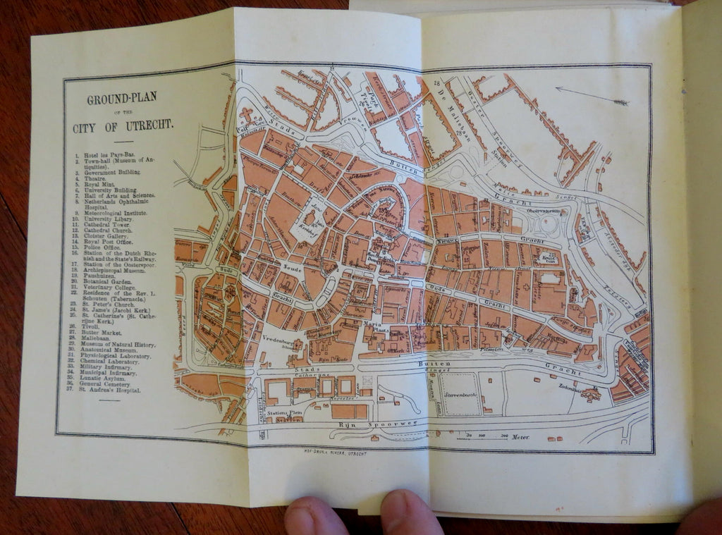 Utrecht Netherlands Travel Guide c. 1900 illustrated tourist info book w/ map