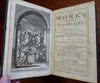 Jean de la Bruyere French Philosopher Collected Works 1713 Rowe leather 2 v. set