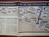 Chicago World Fair 1933 Tourist Pictorial Exhibition Map Greyhound Bus Souvenir