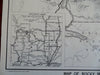 Rocky Mountain National Park Colorado Trails Museums 1950 tourist souvenir map