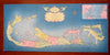 Bermuda Islands Advertising Map Tourist Scenes c. 1950's souvenir map