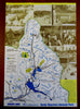 Rocky Mountain National Park Granby West Entrance c. 1940's tourist cartoon map