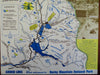 Rocky Mountain National Park Granby West Entrance c. 1940's tourist cartoon map
