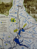 Rocky Mountain National Park Granby West Entrance c. 1940's tourist cartoon map